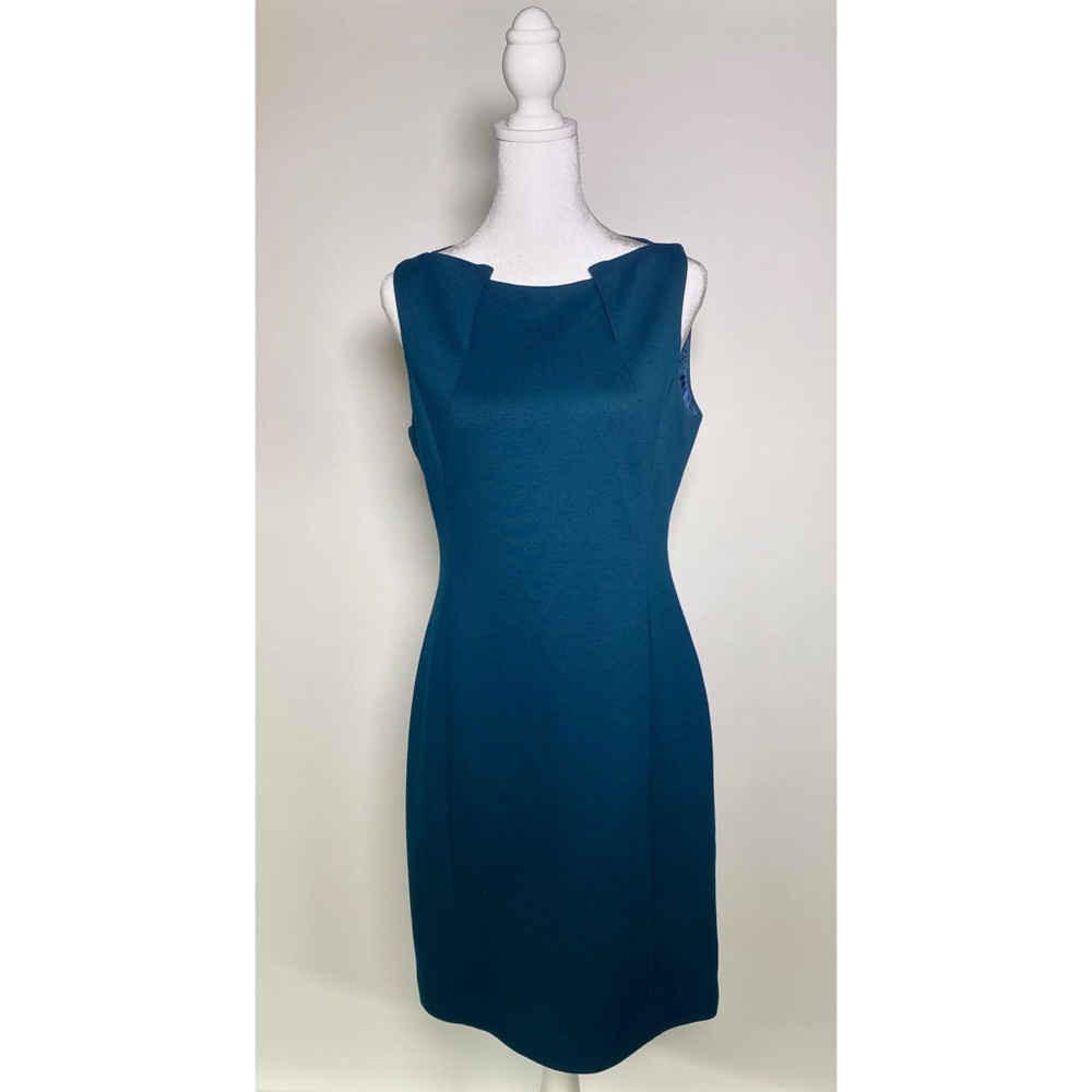 T Tahari Teal Sheath Dress Women’s Size 4